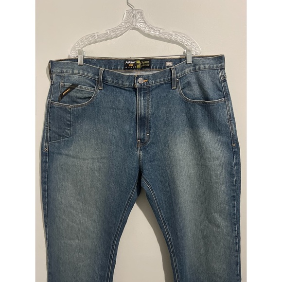 Ariat Rebar M5 Straight Leg Jean Men’s 42x35.5 Blue Edgewood Denim - Picture 4 of 16